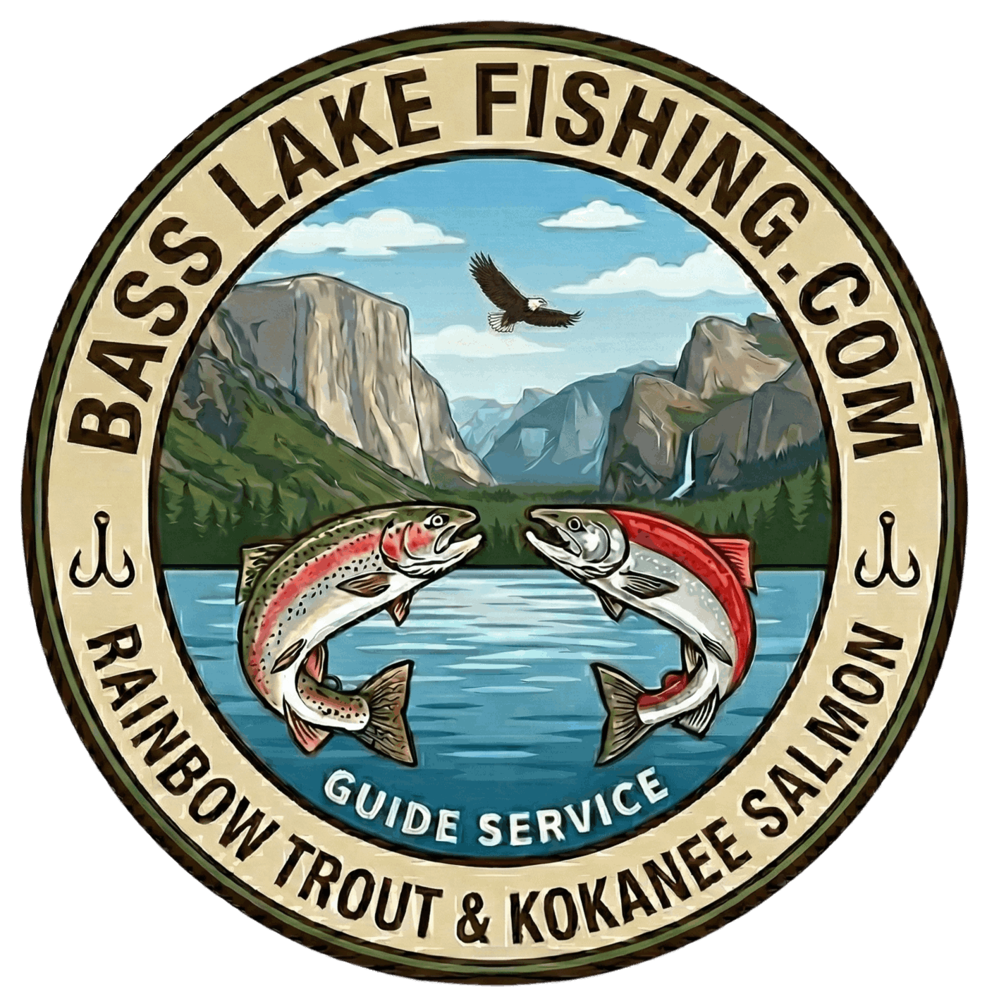 Bass Lake Yosemite Fishing Logo